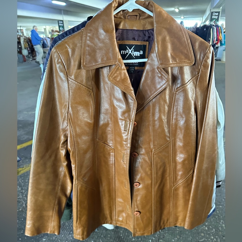 Wilsons leather jacket, vintage blazer style